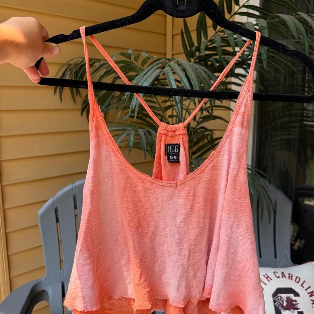 BDG by Urban Outfitters orange flowy crop tank